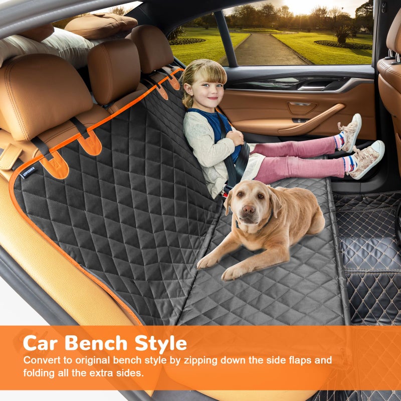URPOWER Dog Car Seat Cover for Pets 100% Waterproof Hammock 600D Heavy Duty Scratch Proof Nonslip Durable Soft Pet Back Seat Covers for Cars Trucks and SUVs - Image 4